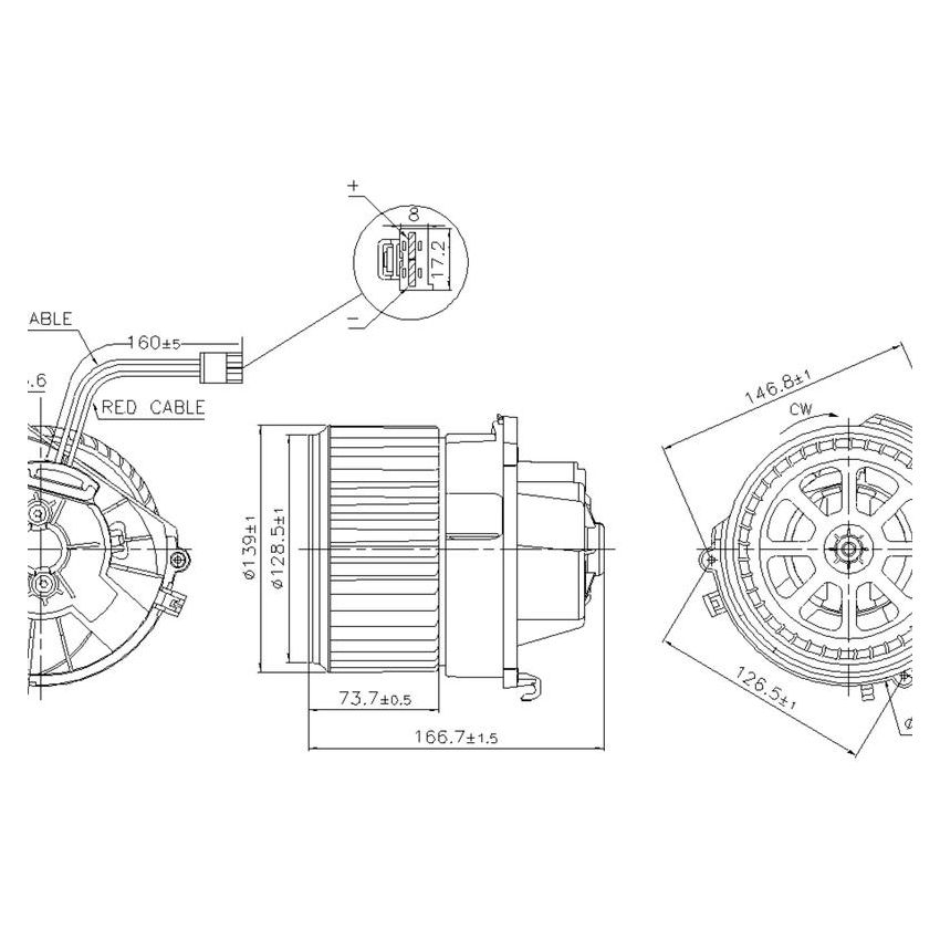 NISSENS 87599 Blower Motor Assembly