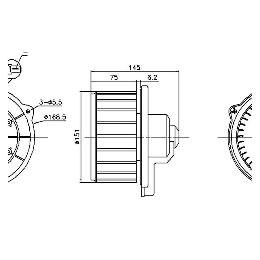 NISSENS 87615 Blower Motor Assembly