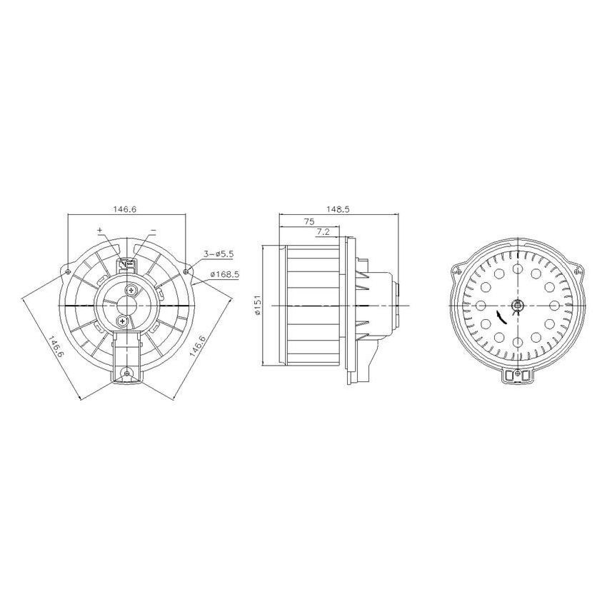 NISSENS 87620 HVAC Blower Motor Assembly
