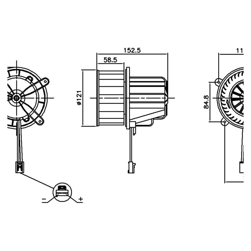 NISSENS 87621 Blower Motor Assembly