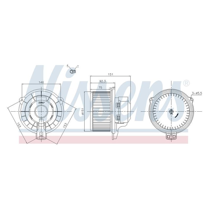 NISSENS 87821 Blower Motor Assembly