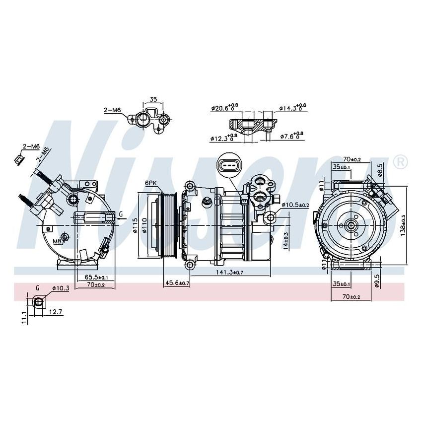 NISSENS 890617 Air Conditioning Compressor with Clutch