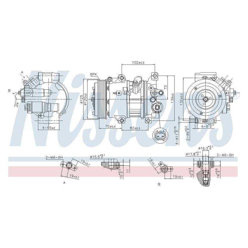 NISSENS 890650 Air Conditioning Compressor with Clutch