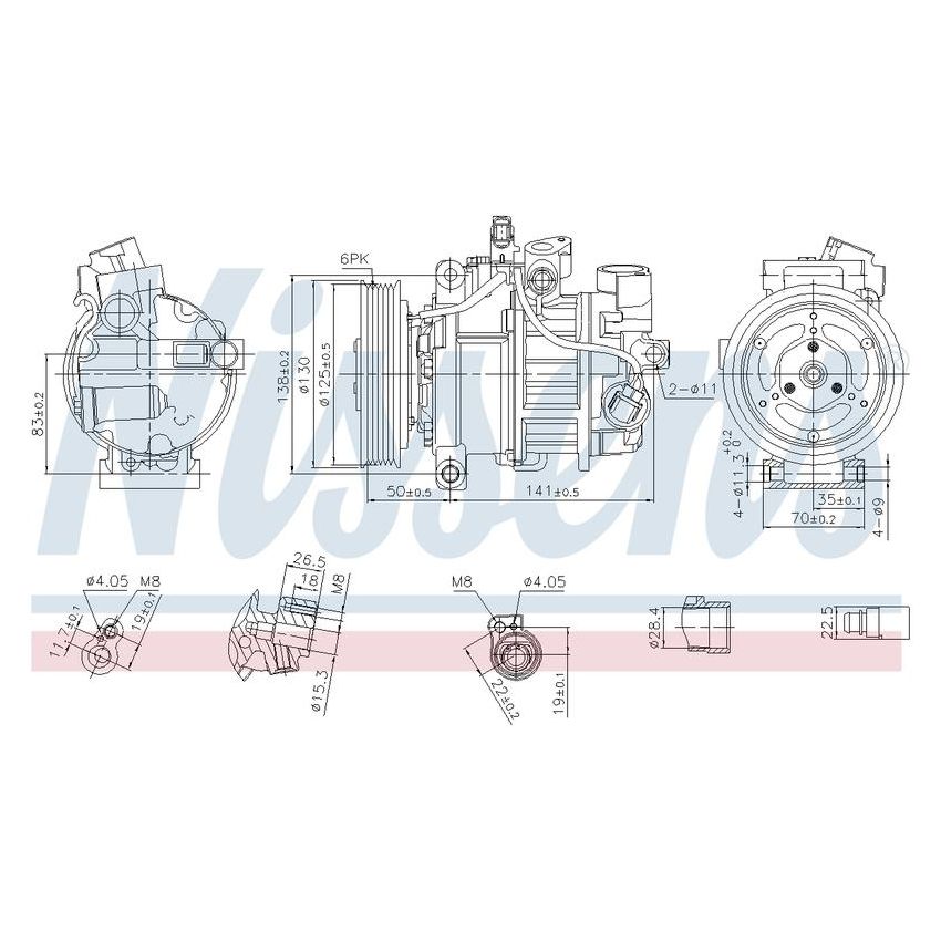NISSENS 890921 Air Conditioning Compressor with Clutch
