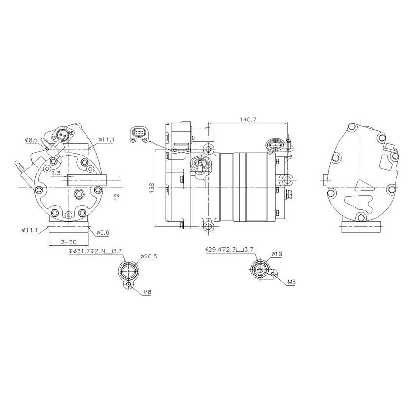 NISSENS 891070 Air Conditioning Compressor