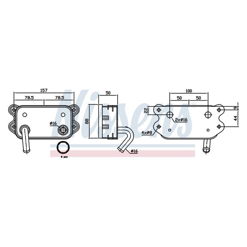 NISSENS 90580 Engine Oil Cooler