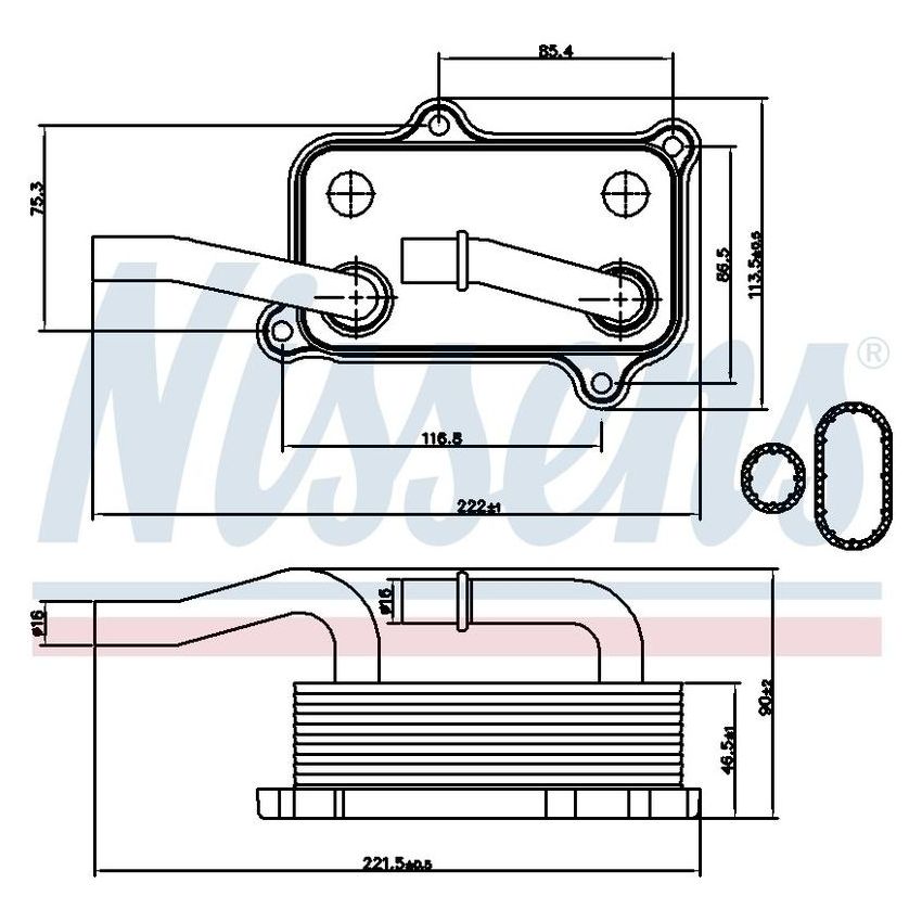 NISSENS 90599 Engine Oil Cooler