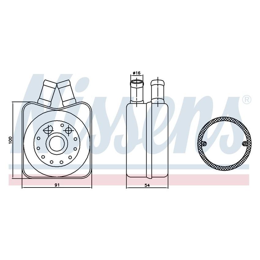 NISSENS 90606 Engine Oil Cooler