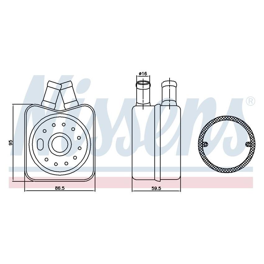 NISSENS 90608 Engine Oil Cooler
