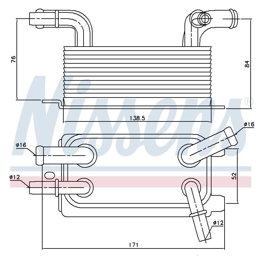 NISSENS 90642 Automatic Transmission Oil Cooler