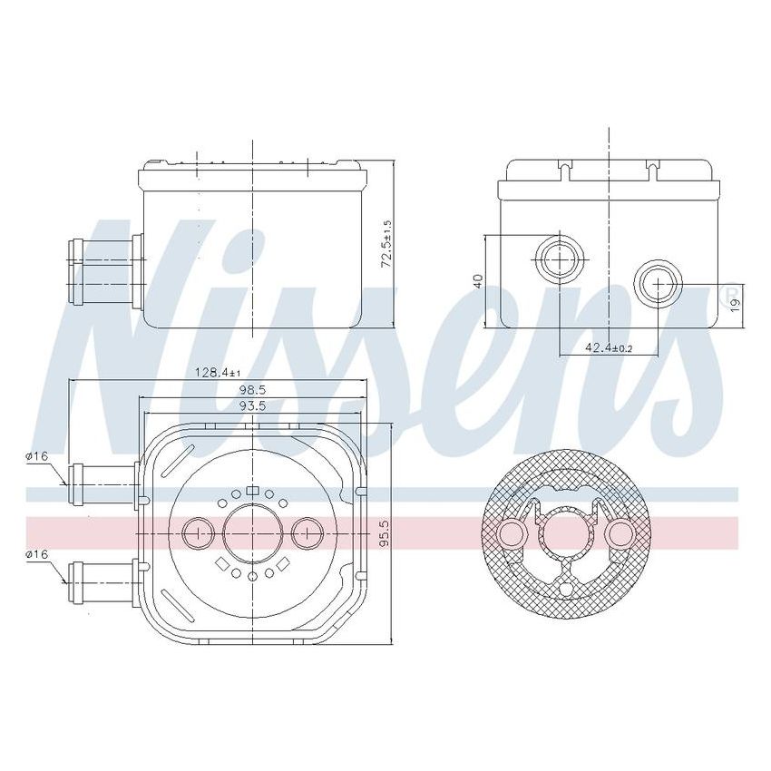 NISSENS 90652 Engine Oil Cooler