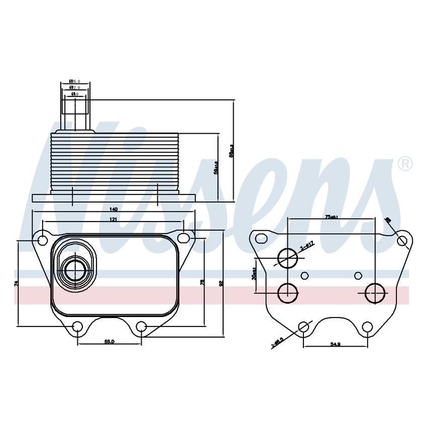NISSENS 90659 Engine Oil Cooler
