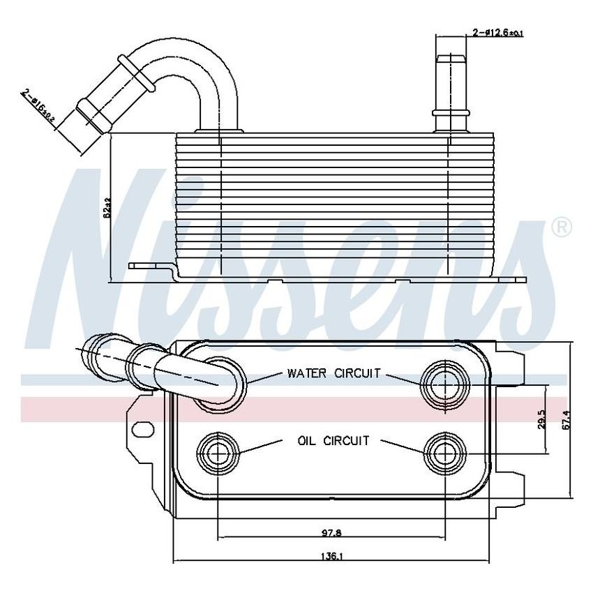 NISSENS 90661 Automatic Transmission Oil Cooler