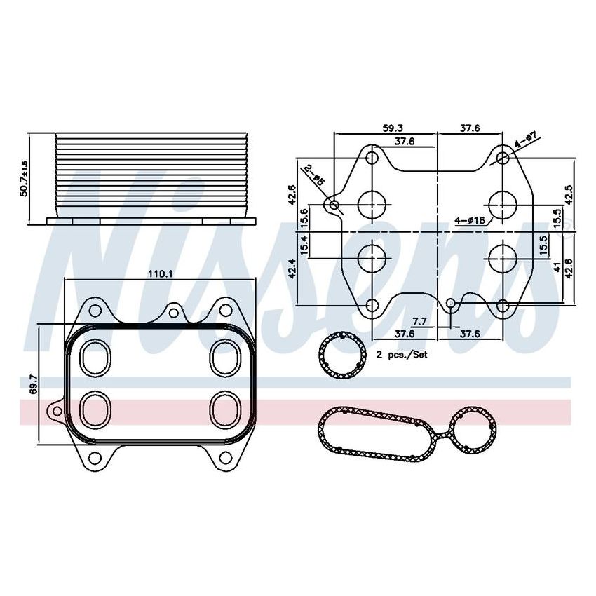 NISSENS 90681 Engine Oil Cooler