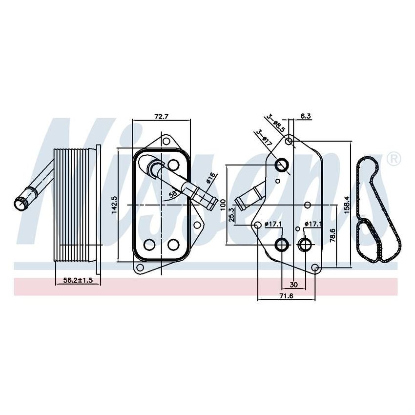 NISSENS 90689 Engine Oil Cooler