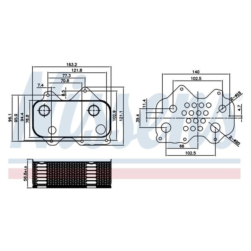 NISSENS 90712 Engine Oil Cooler