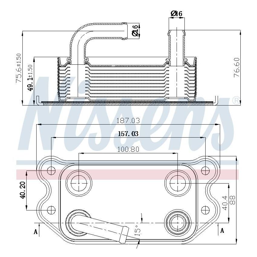 NISSENS 90714 Engine Oil Cooler