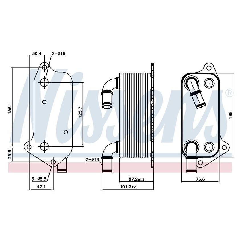 NISSENS 90791 Engine Oil Cooler