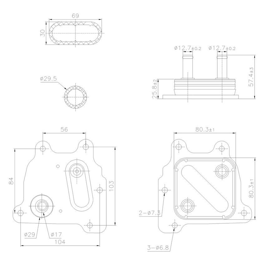 NISSENS 91374 Engine Oil Cooler