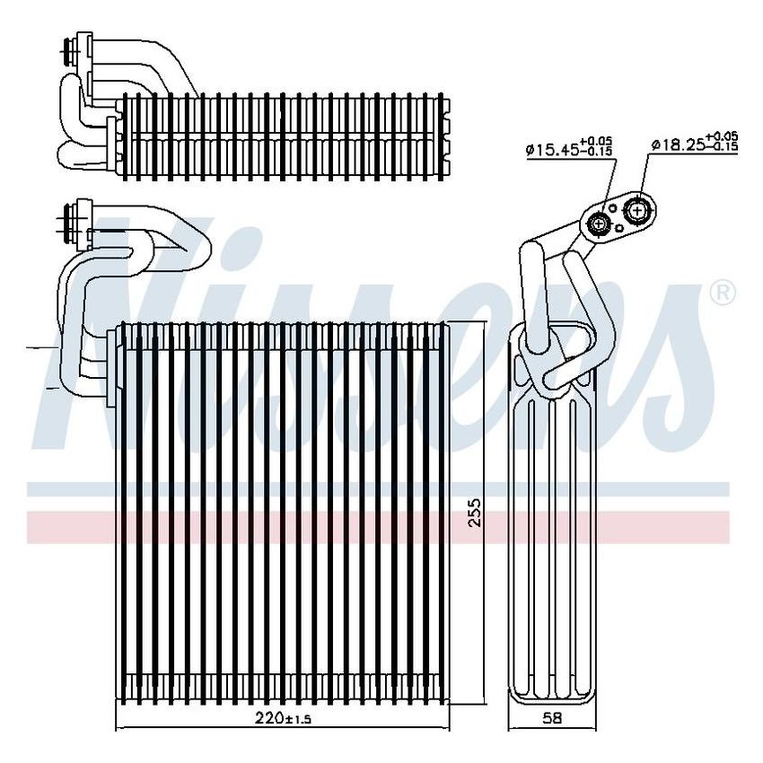 NISSENS 92214 Air Conditioning Evaporator Core
