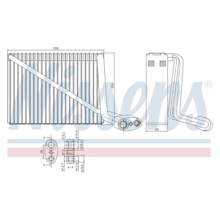 NISSENS 92272 Air Conditioning Evaporator Core