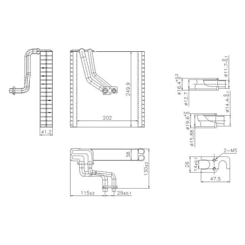 NISSENS 92369 Air Conditioning Evaporator Core