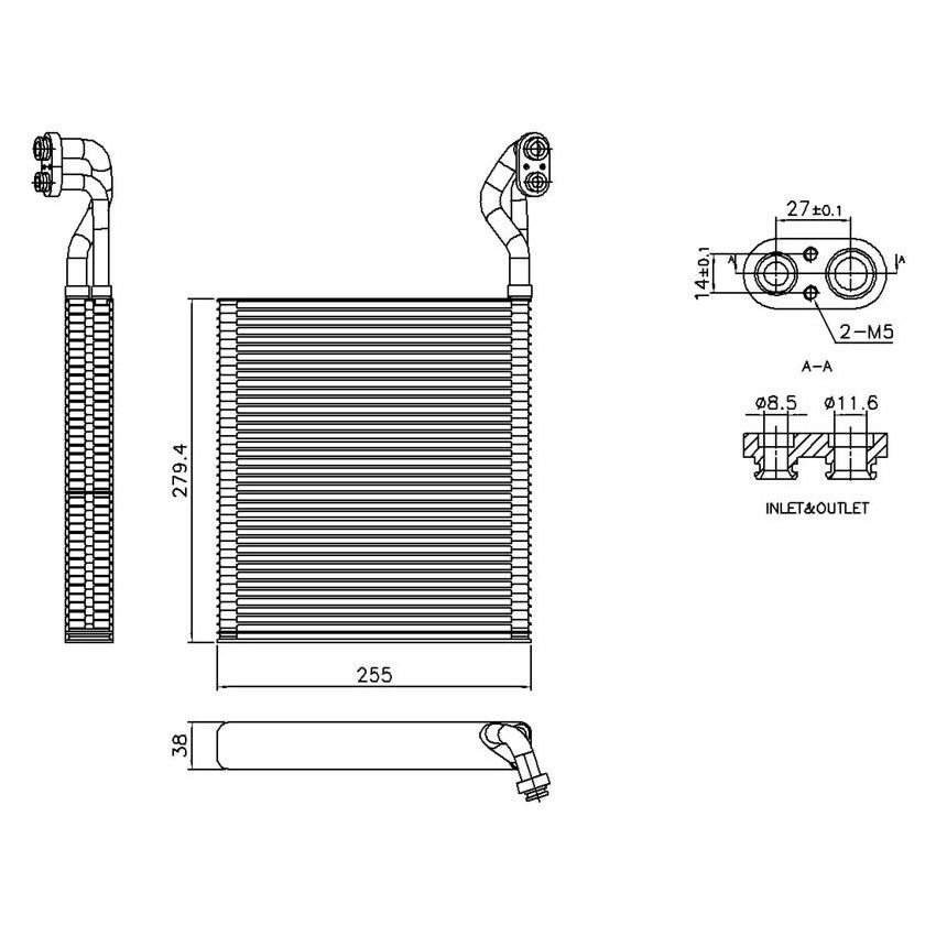 NISSENS 92413 Air Conditioning Evaporator Core
