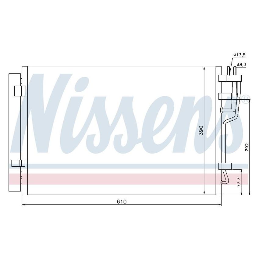 NISSENS 940006 Air Conditioning Condenser/Receiver Drier Assembly