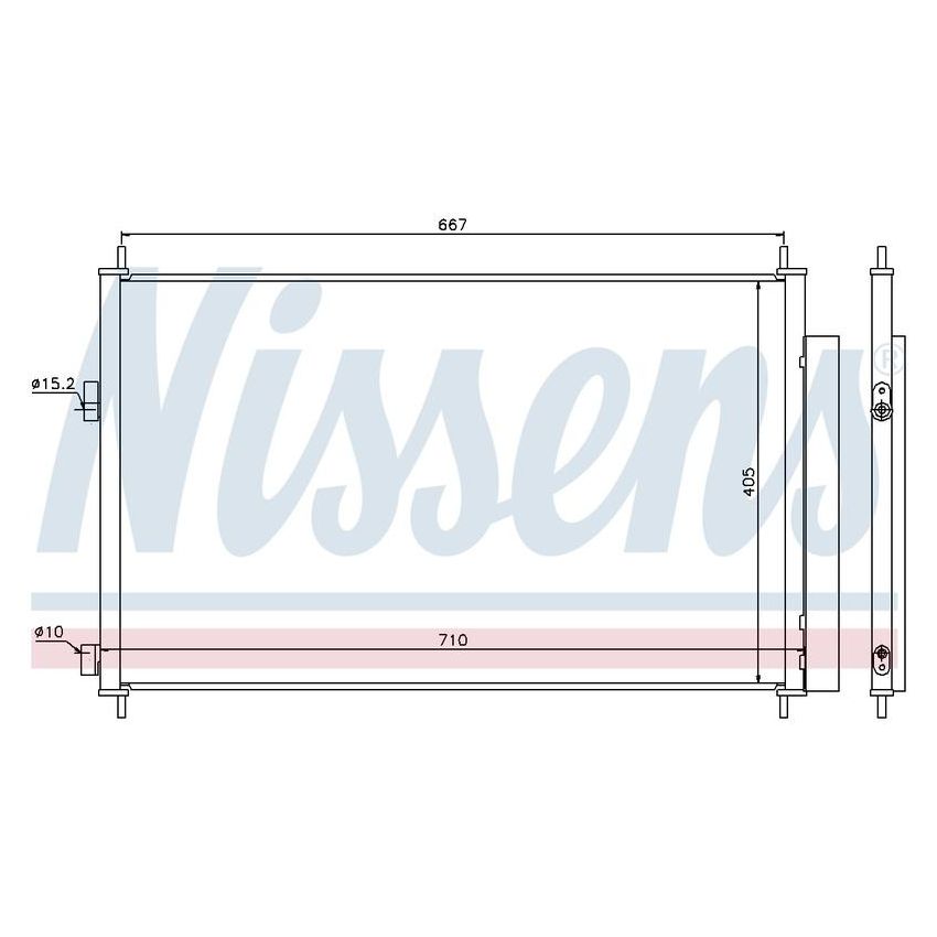 NISSENS 940021 Air Conditioning Condenser/Receiver Drier Assembly