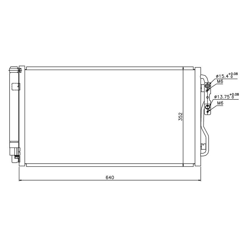 NISSENS 940236 Air Conditioning Condenser/Receiver Drier Assembly