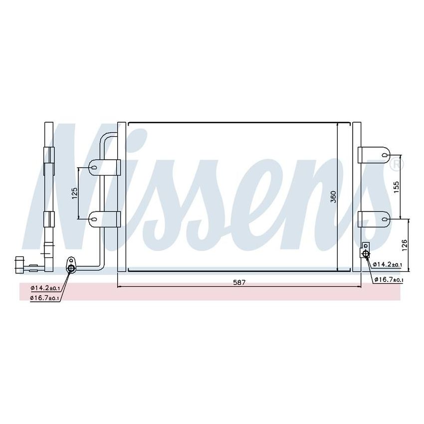 NISSENS 940305 Air Conditioning Condenser/Receiver Drier Assembly