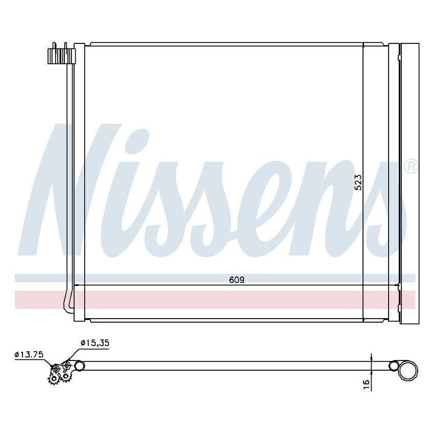 NISSENS 940339 Air Conditioning Condenser/Receiver Drier Assembly