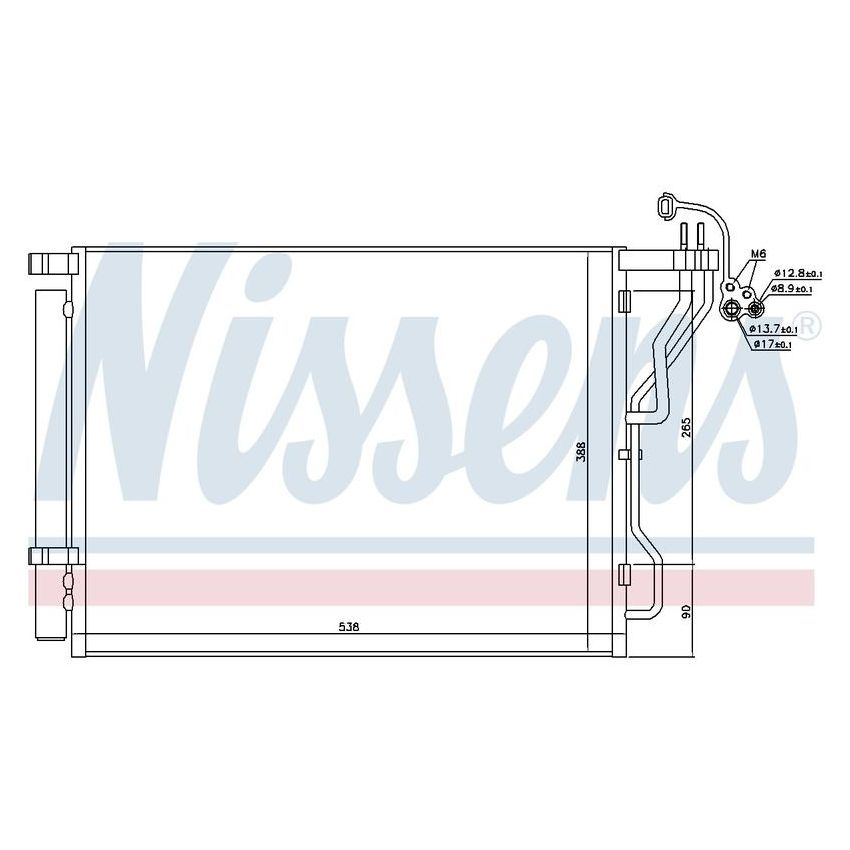 NISSENS 940563 Air Conditioning Condenser/Receiver Drier Assembly