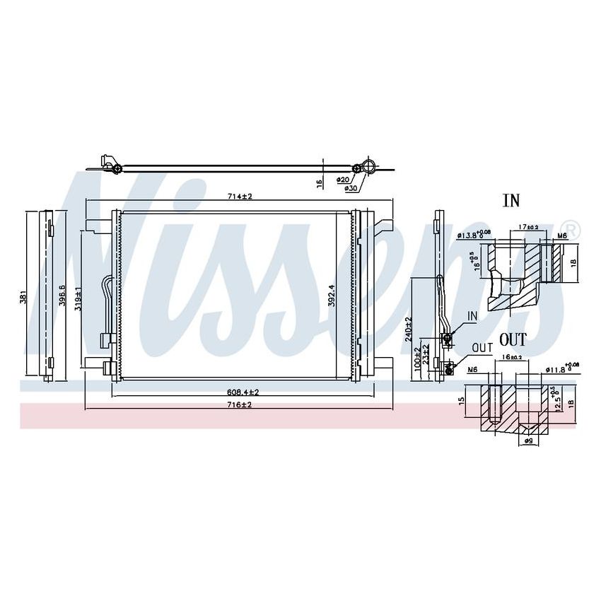 NISSENS 940834 Air Conditioning Condenser/Receiver Drier Assembly