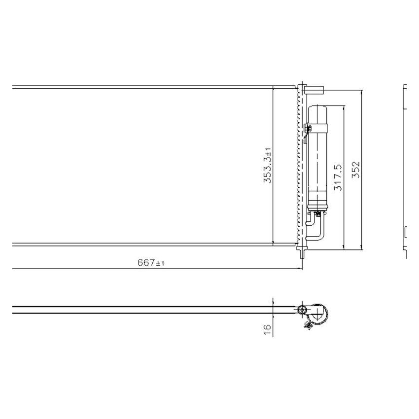 NISSENS 940926 Air Conditioning Condenser/Receiver Drier Assembly