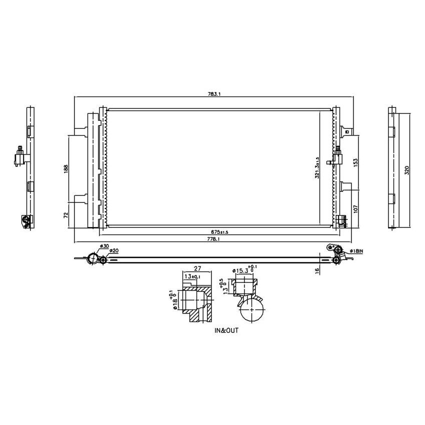 NISSENS 941261 Air Conditioning Condenser/Receiver Drier Assembly