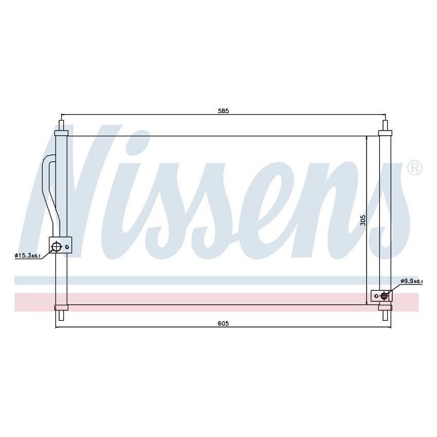 NISSENS 94458 Air Conditioning Condenser