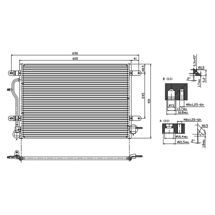 NISSENS 94583 Air Conditioning Condenser
