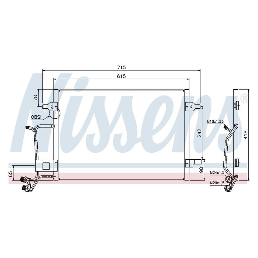 NISSENS 94594 Air Conditioning Condenser