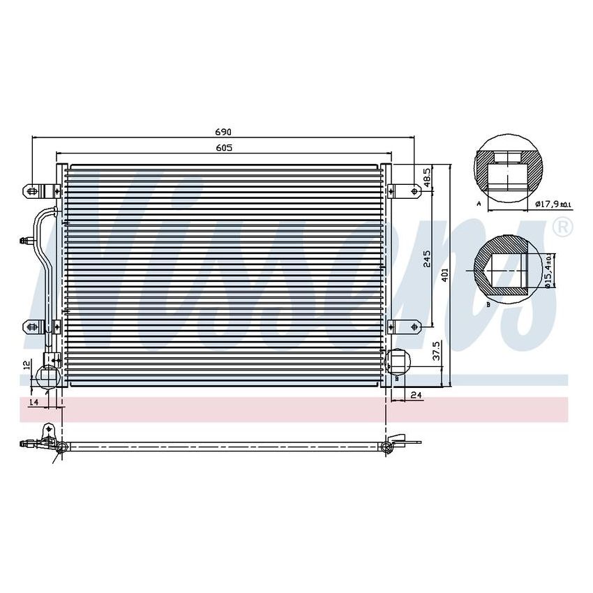 NISSENS 94665 Air Conditioning Condenser
