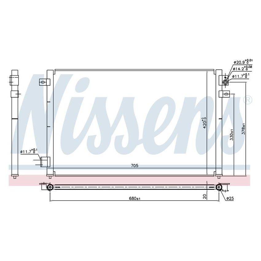 NISSENS 94717 Air Conditioning Condenser