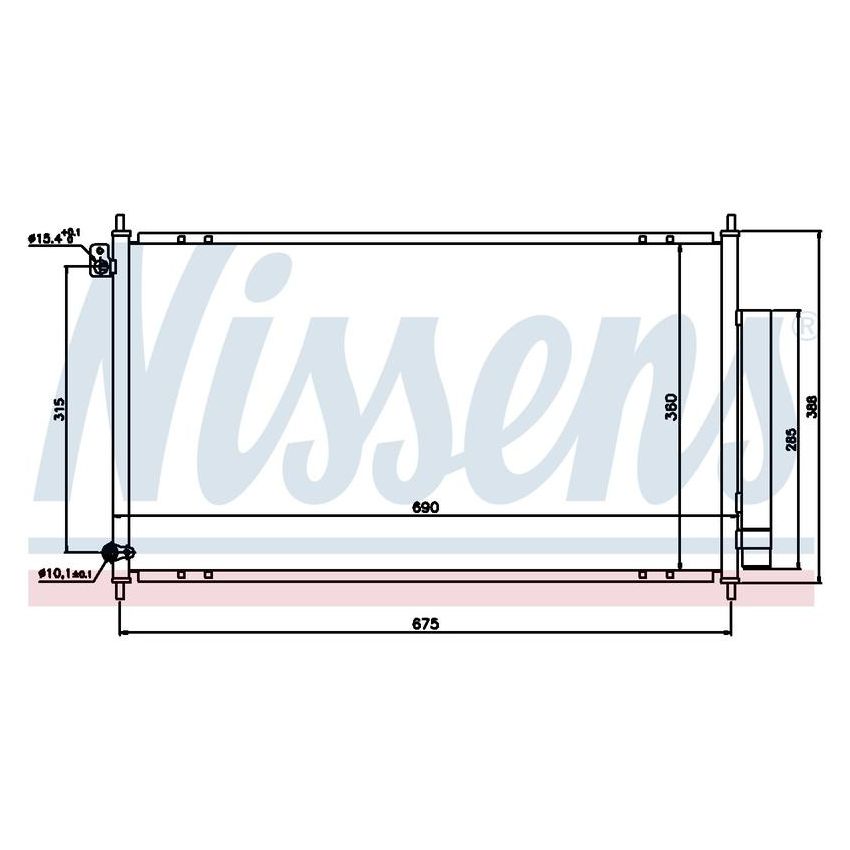 NISSENS 94732 Air Conditioning Condenser/Receiver Drier Assembly