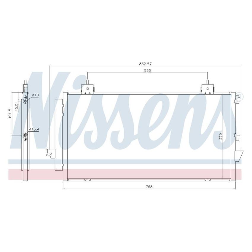 NISSENS 94741 Air Conditioning Condenser/Receiver Drier Assembly