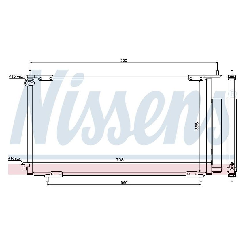 NISSENS 94772 Air Conditioning Condenser/Receiver Drier Assembly