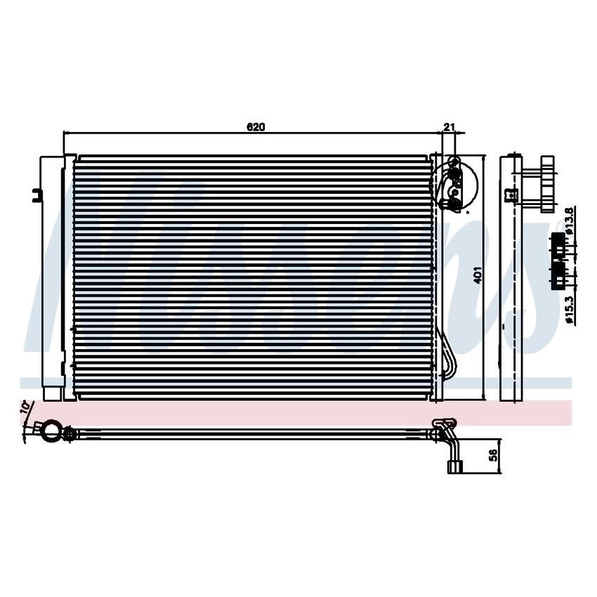 NISSENS 94872 Air Conditioning Condenser/Receiver Drier Assembly