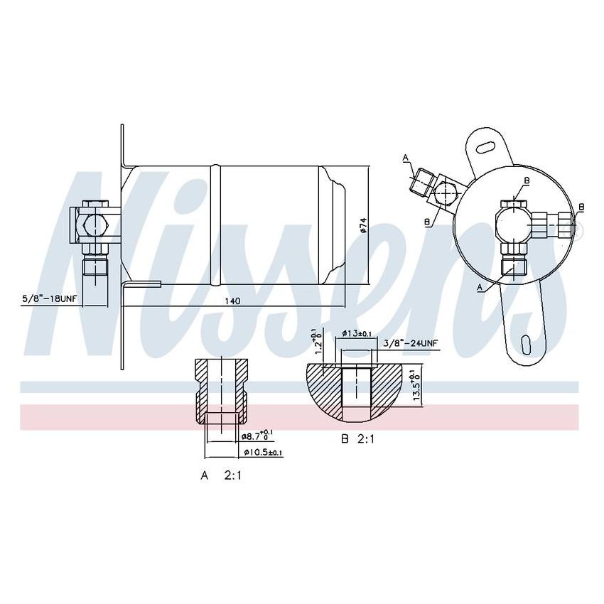 NISSENS 95184 Air Conditioning Receiver Drier