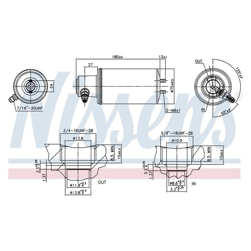 NISSENS 95260 Air Conditioning Receiver Drier