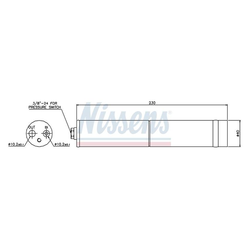 NISSENS 95383 Air Conditioning Receiver Drier