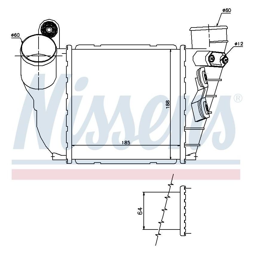 NISSENS 96488 Turbocharger Intercooler
