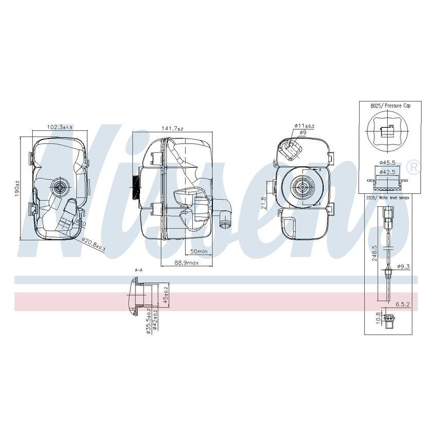 NISSENS 996177 Engine Coolant Reservoir
